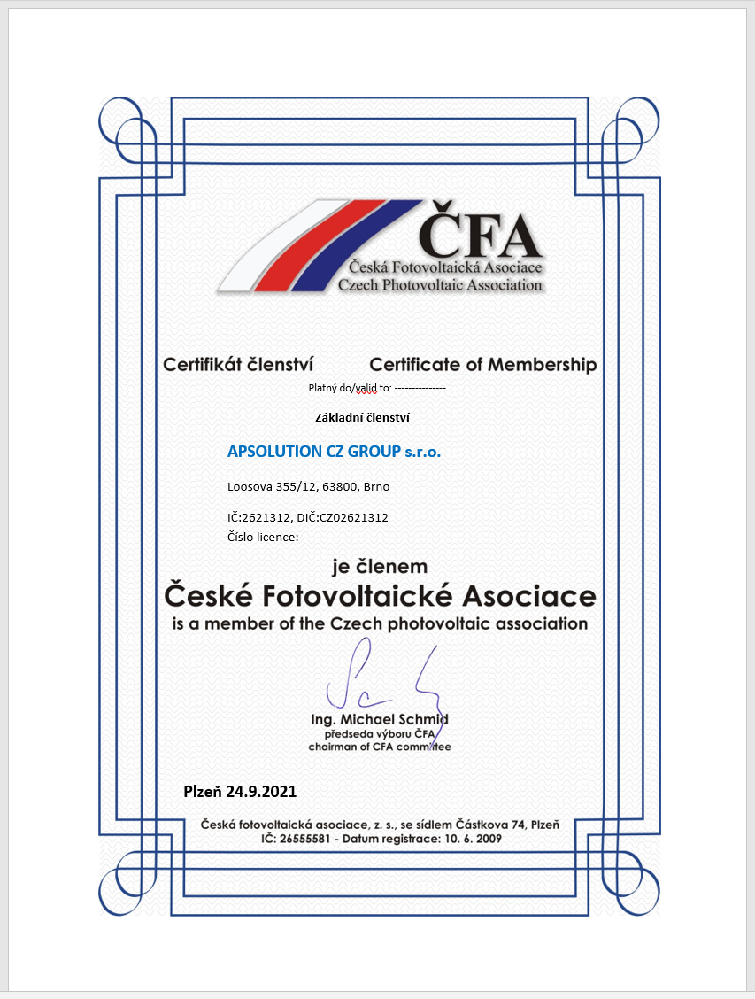 certifikat CFA