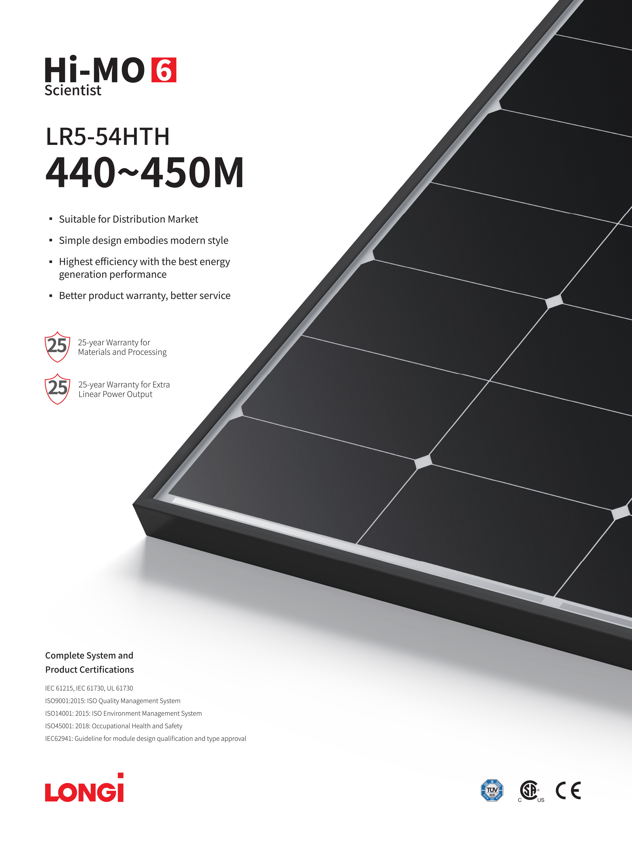 Longi Hi MO 6 440W Solarmodul LR5 54HTH 1