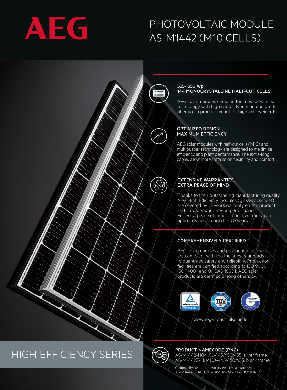 High efficiency AS M1442 H M10 EN 1