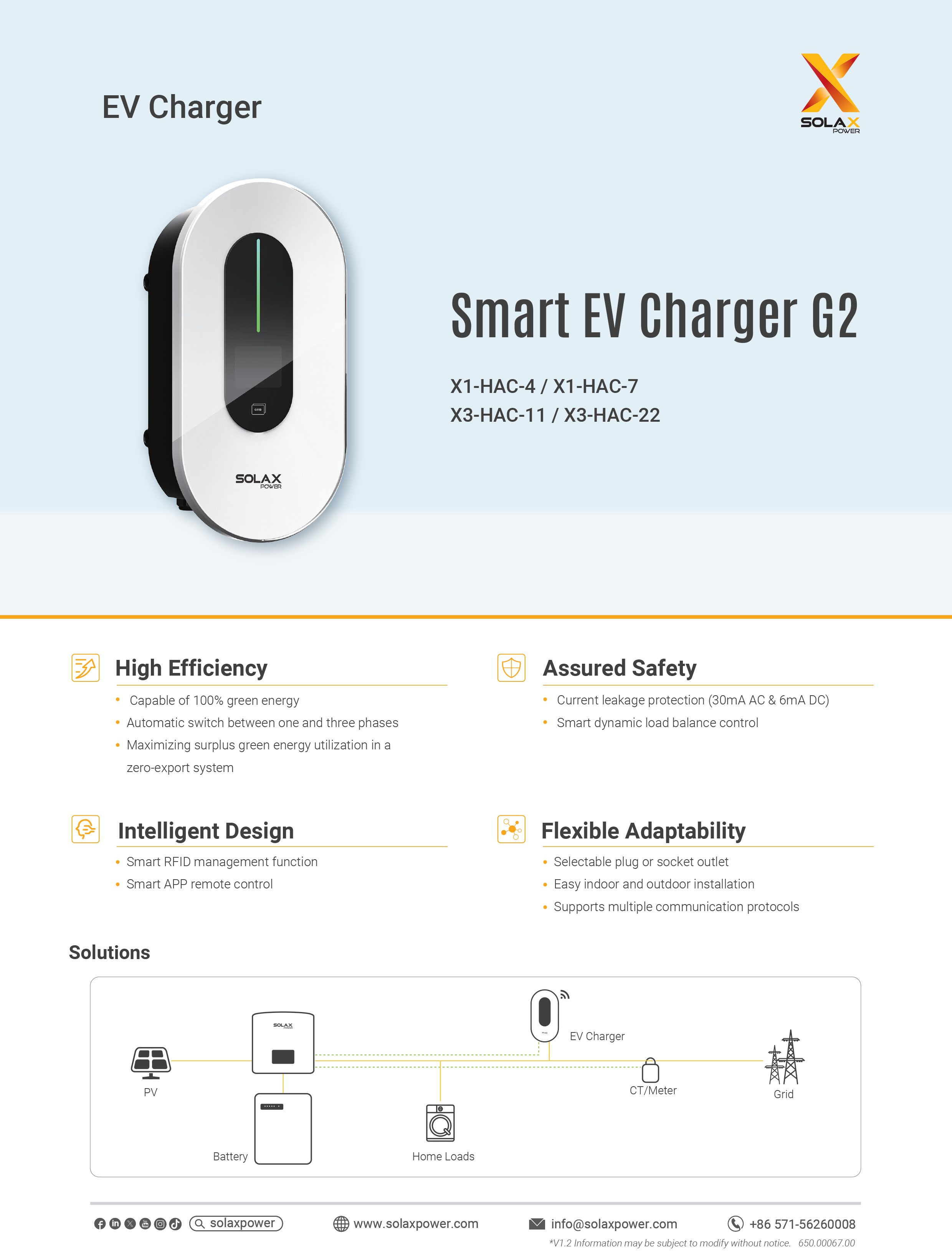 solax ev charger g2 datasheet en 1