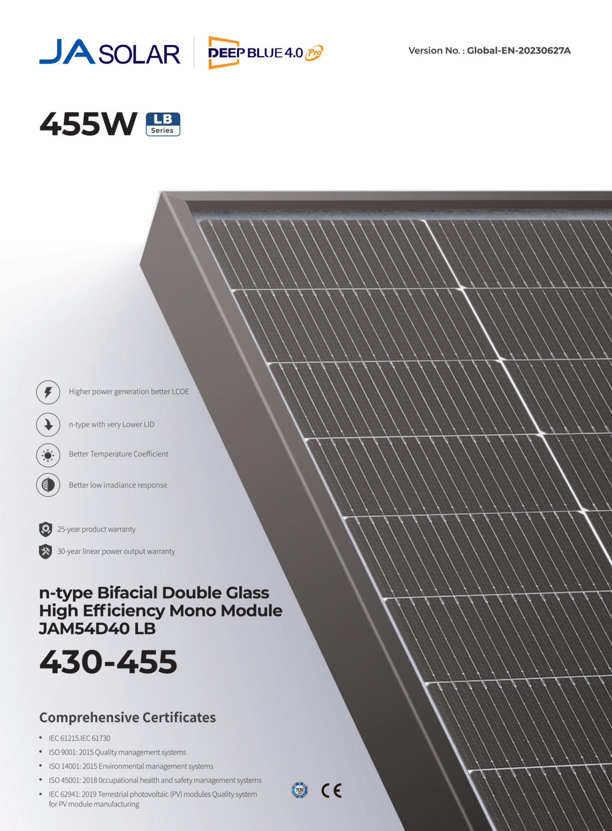 JA Solar JAM54D40-450/LB