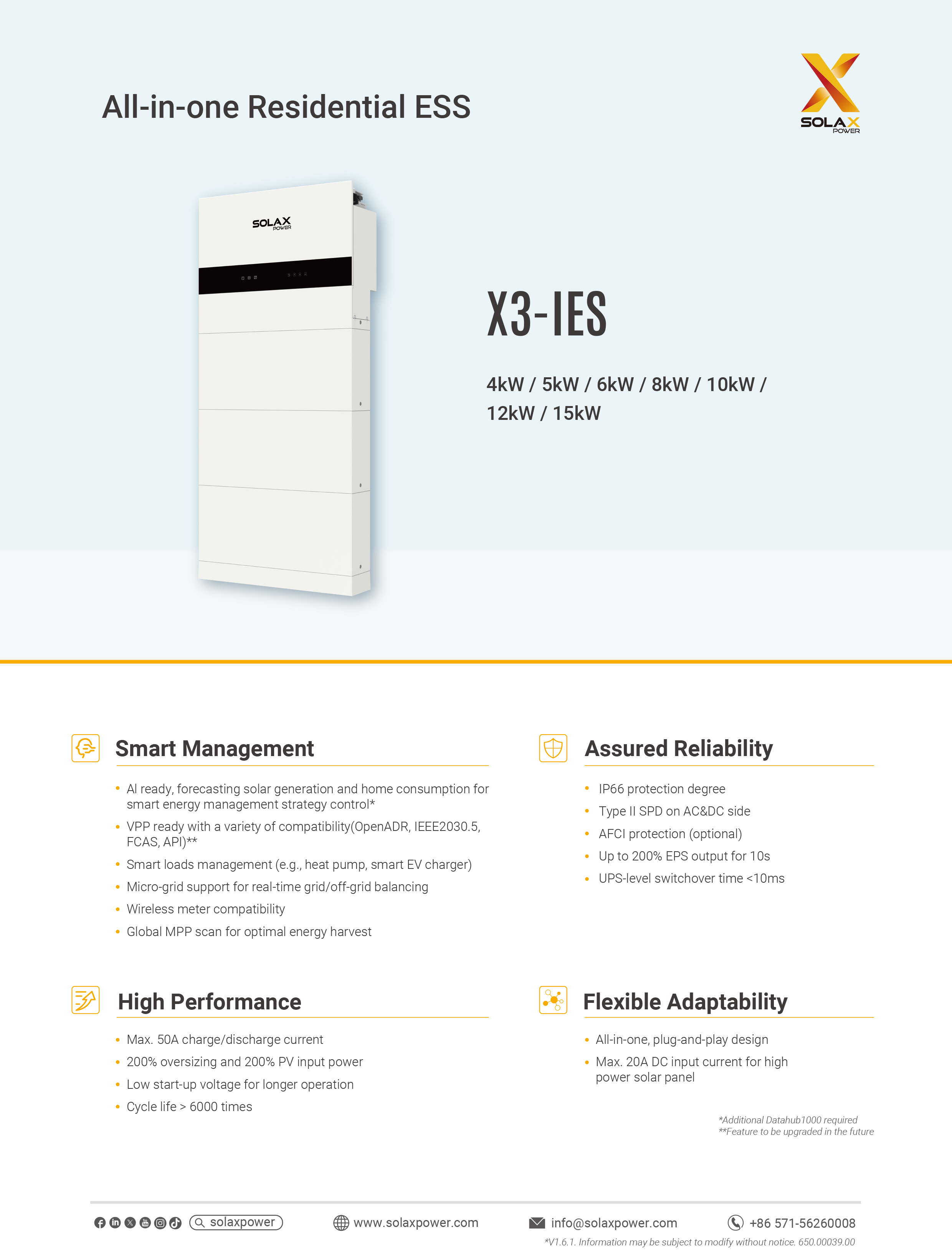 solax x3 ies datasheet en 1