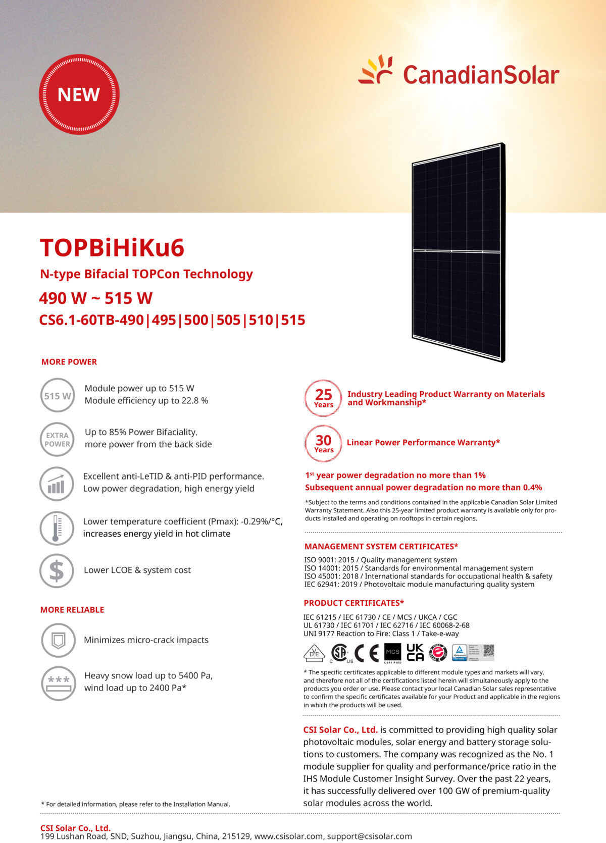 Canadian Solar CS6.1-60TB-500