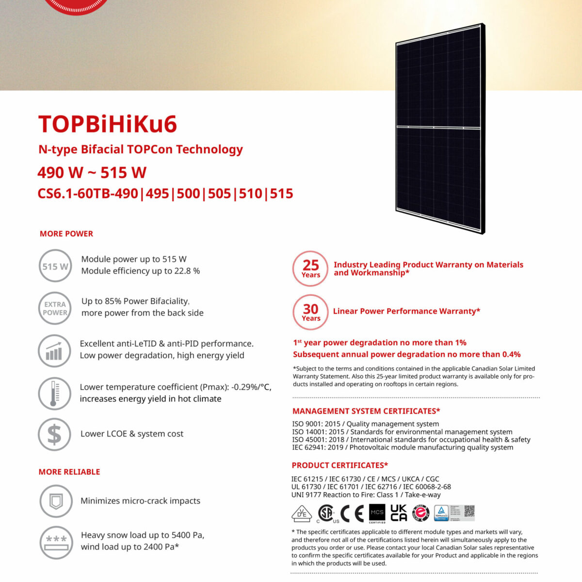 Canadian Solar CS6.1-60TB-500