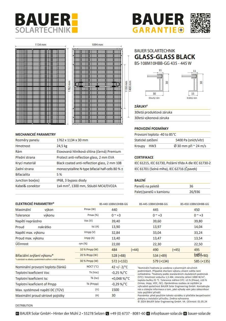 Bauer solar bs-450-108m10hbb-gg 450wp fb 1